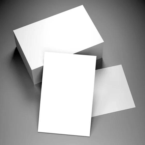 Maqueta de tarjeta de visita (55x85mm) - renderizado 3D — Foto de Stock
