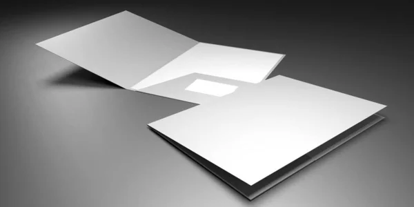 Mockup cartella file - copertina anteriore e aperto - rendering 3D — Foto Stock