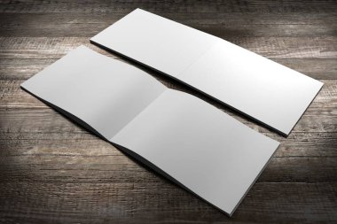 A4 / A5 broşür modeli - kapak ve içerideki sayfalar - 3d biçimlendirme