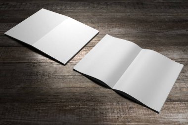 A4 / A5 broşür modeli - kapak ve içerideki sayfalar - 3d biçimlendirme