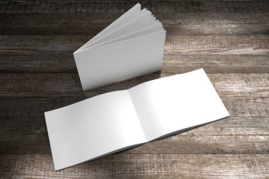 A4 / A5 broşür modeli - kapak ve içerideki sayfalar - 3d biçimlendirme