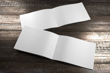 A4 / A5 broşür modeli - içerideki sayfalar - 3d oluşturma