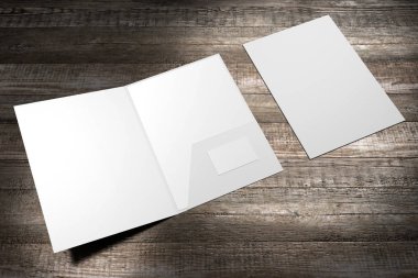 Dosya dizini modeli - ön kapak ve açıldı - 3d oluşturma