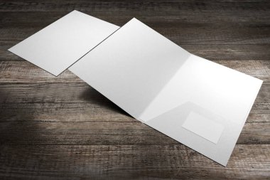 Dosya dizini modeli - ön kapak ve açıldı - 3d oluşturma