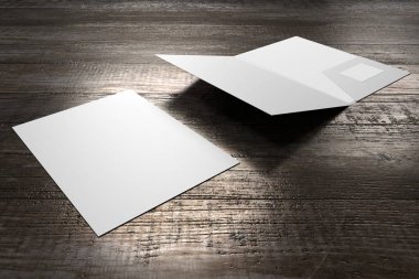 Dosya dizini modeli - ön kapak ve açıldı - 3d oluşturma