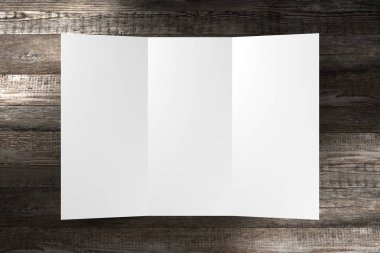 Broşür / broşür / broşür modeli (3 x Dl, 3 x 99x210 mm) - 3d oluşturma