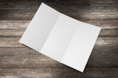 Broşür / broşür / broşür modeli (3 x Dl, 3 x 99x210 mm) - 3d oluşturma