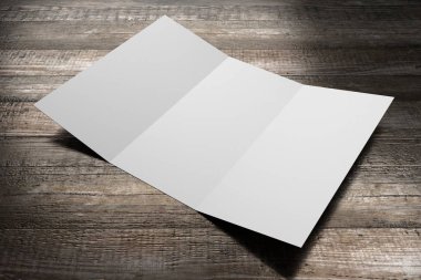 Broşür / broşür / broşür modeli (3 x Dl, 3 x 99x210 mm) - 3d oluşturma