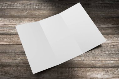 Broşür / broşür / broşür modeli (3 x Dl, 3 x 99x210 mm) - 3d oluşturma