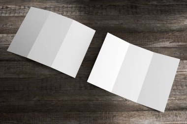 Broşür / broşür / broşür modeli (3 x Dl, 3 x 99x210 mm) - 3d oluşturma