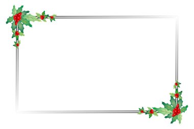 Ökseotu üzümlü Noel çerçevesi