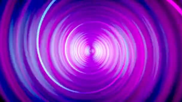 Animation Abstraite Tunnel Néon Forme Spirale — Video