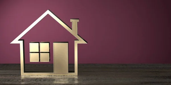 Forma Casa Ideal Para Temas Como Bienes Raíces Hipoteca Venta —  Fotos de Stock