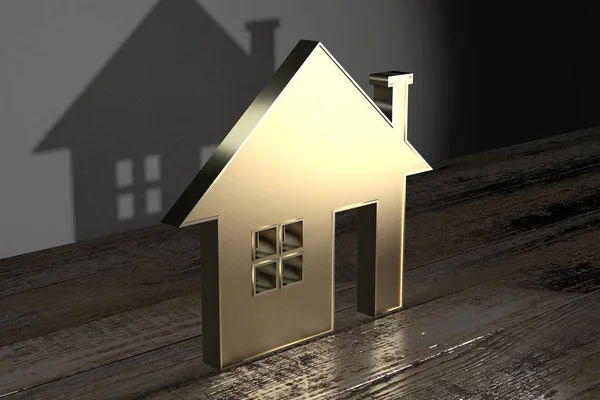 Forma Casa Ideal Para Temas Como Bienes Raíces Hipoteca Venta —  Fotos de Stock