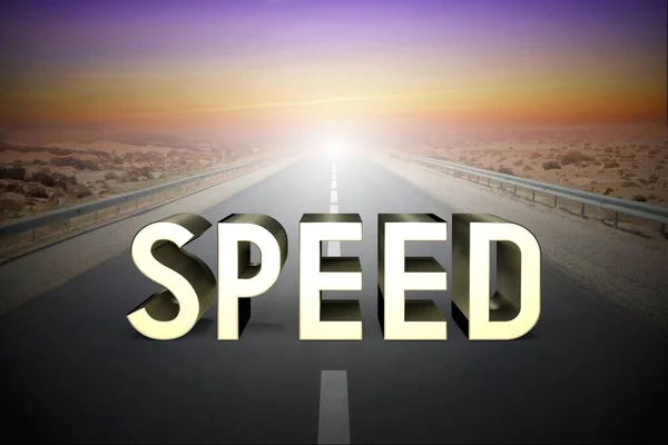 Speed Concept Road Rendering — Stock Photo, Image