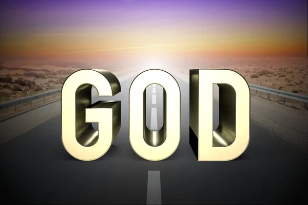 Conceptul Lui Dumnezeu Drumul Redare — Fotografie, imagine de stoc