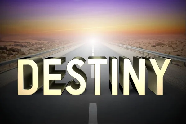 Destiny Concept Road Rendering — Stok Foto