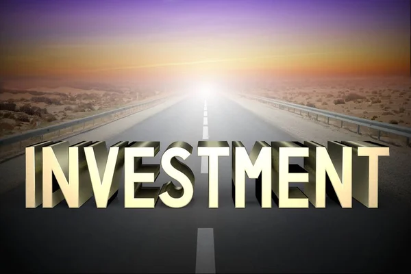 Investment Concept Road Rendering — Stock Photo, Image