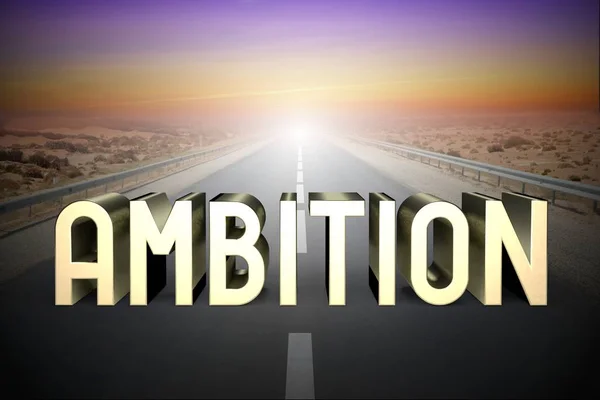 Ambition Concept Road Rendering — Stock fotografie