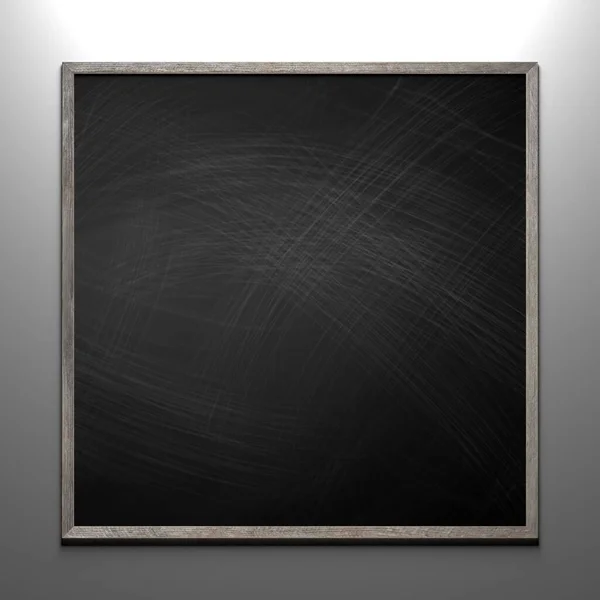 Rubbed Out Chalk Blackboard Wooden Frame — 스톡 사진