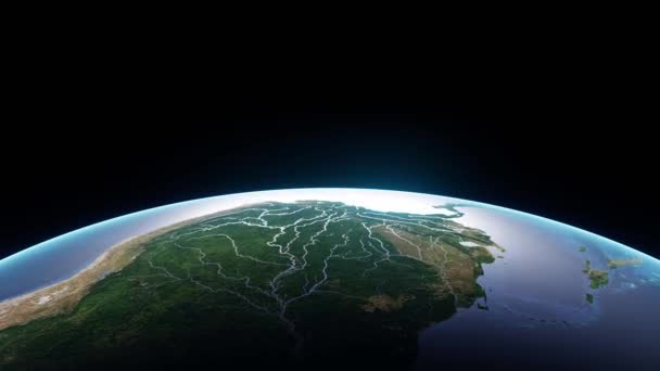 Rotující Země Celém Světě Koncept Prvky Tohoto Snímku Poskytla Nasa — Stock video