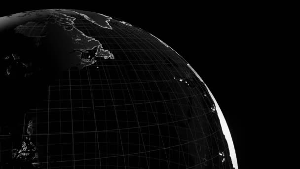 Вращающийся Контур Земли Вокруг Концепции Мира Элементы Этого Изображения Предоставлены — стоковое видео