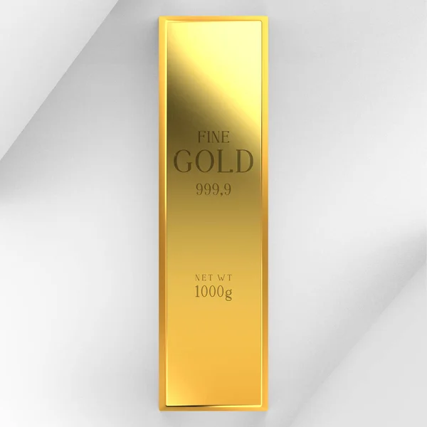 Lingote Ouro Banco Tesouro Weath Conceito Ilustração — Fotografia de Stock