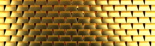 Lingotes Ouro Conceito Banco Tesouro Weath Ilustração — Fotografia de Stock