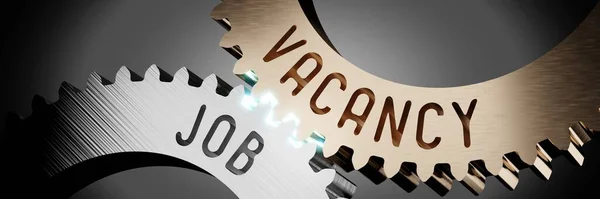 Job vacancy - gears concept - 3D illustration