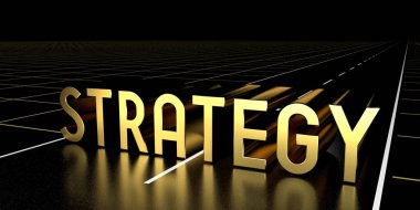 Strateji konsepti, yol - 3D görüntüleme