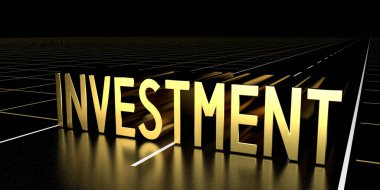 Yatırım konsepti, yol - 3D görüntüleme