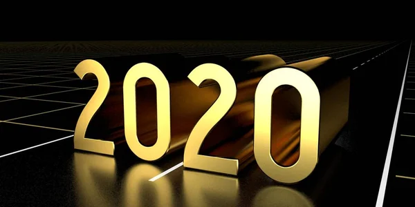 2020年概念 3D渲染 — 图库照片