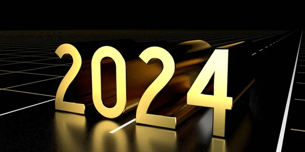 2024 Έννοια Δρόμος Απόδοση — Φωτογραφία Αρχείου