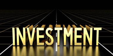 Yatırım konsepti, yol - 3D görüntüleme