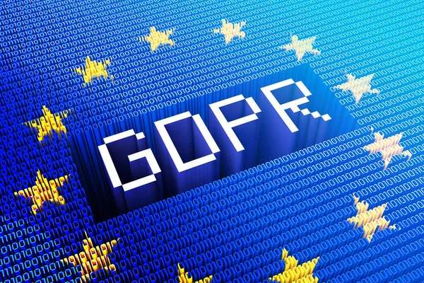 Gdpr - Genel Veri Koruma Düzenleme Konsepti - 3d illüstrasyon