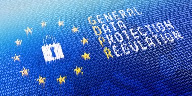 Gdpr - Genel Veri Koruma Düzenleme Konsepti - 3d illüstrasyon