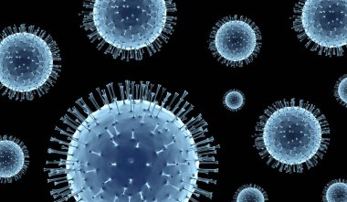 Coronavirus, Covid-19 - 3D illüstrasyon