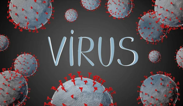 Koncepcja Wirusa Coronavirus Covid Ilustracja — Zdjęcie stockowe