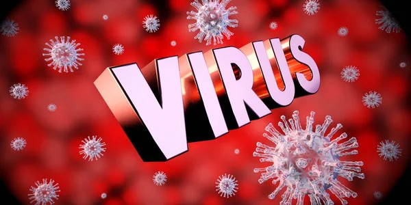 Virüs Konsepti Illüstrasyon — Stok fotoğraf