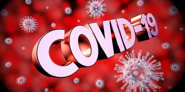 Covid Coronavirus Koncept Illustration — Stockfoto