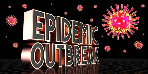 Epidemia Ogniska Koncepcja Coronavirus Covid Ilustracja — Zdjęcie stockowe
