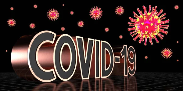 Koncepcja Covid Coronavirus Ilustracja — Zdjęcie stockowe