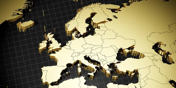 Európai Kontinens Illusztráció — Stock Fotó