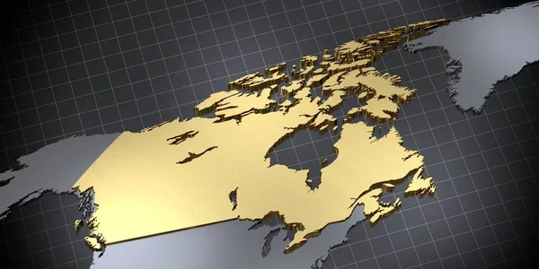 Canada Land Vorm Illustratie — Stockfoto