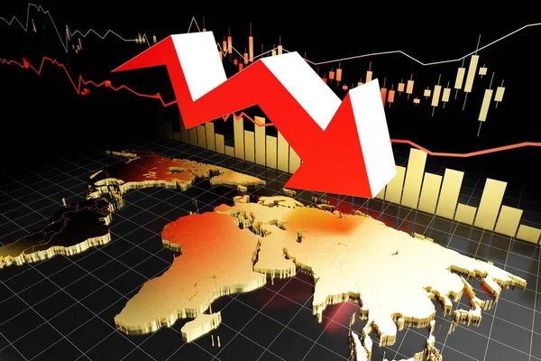 Financial Crisis Chart Illustration — Stock Photo, Image