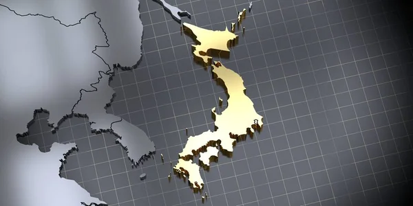 Japan Länderform Illustration — Stockfoto