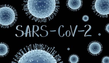 Coronavirus / Sars-Cov-2 / Covid-19 konsepti - 3d illüstrasyon
