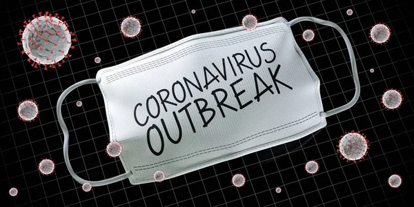 Conceptul Epidemie Coronavirus Ilustrație — Fotografie, imagine de stoc