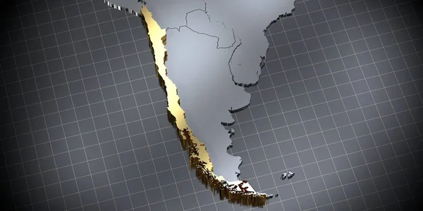Chile Länderform Illustration — Stockfoto