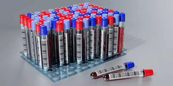 Blood Test Test Tubes Illustration — Stock Photo, Image